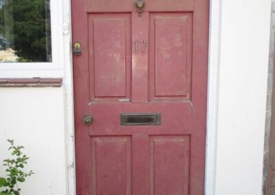 Front door looking tired and in need of replacing - see the great results that can be achieved with a fresh coat of paint 1